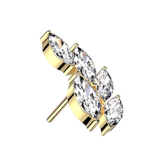 Top top vine marquise cut zirconia Push-In