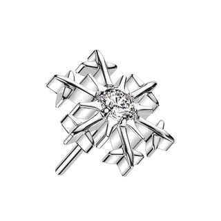 Top Top Snowflake Zirconia Push-In