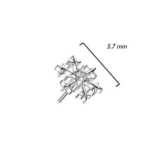 Top Top Snowflake Zirconia Push-In