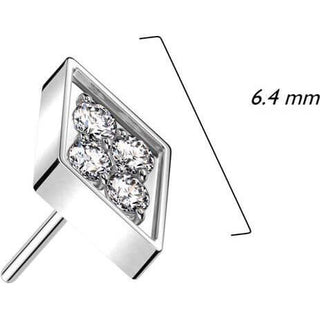 Titanium Top Diamand Cut Zirconia Push-In