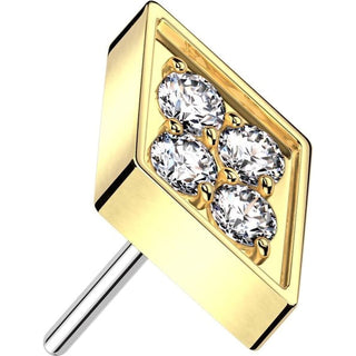 Titanium Top Diamand Cut Zirconia Push-In