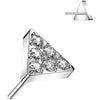 Titanium Top Triangle Zirconia Push-In