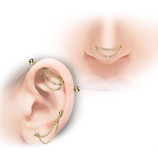 Titanium connector double chain with 2 O-rings