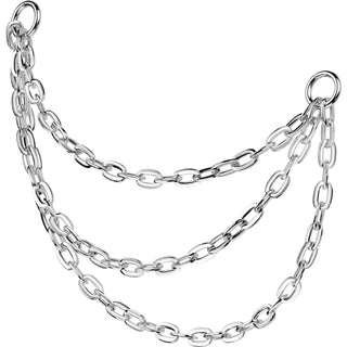 Titanium Top connector triple chain with 2 O-rings