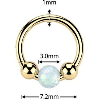 Ring 3 balls opal Segment