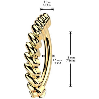 Bauchnabelpiercing Stange gedreht Clicker