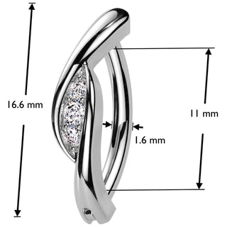 Belly Button Piercing zirconias Clicker