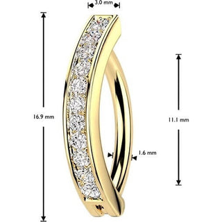 Belly Button Piercing zirconia Clicker