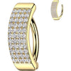 Belly Button Piercing zirconia 4 lines Clicker