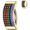 Belly Button Piercing zirconia 5 lines Clicker