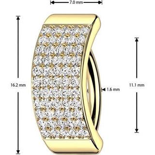 Belly Button Piercing zirconia 5 lines Clicker
