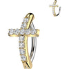 Belly Button Piercing cross zirconia Clicker