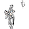 Belly Button Piercing butterfly zirconia