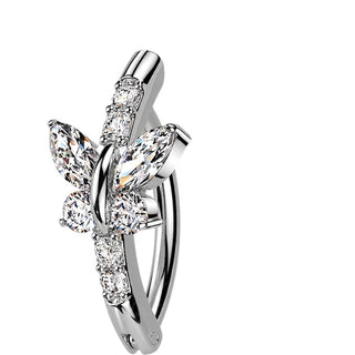 Belly Button Piercing butterfly zirconia