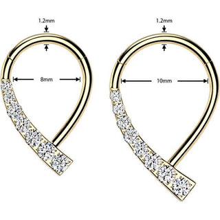 Titanium Ring teardrop zirconia Segment