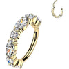 Titanium Ring zirconia round marquise cut Segment