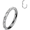 Titanium Ring Outward Facing Facet Cuts Zirconias Clicker