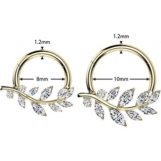 Titanium Ring vine zirconia Segment