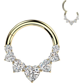 Titanium Ring heart zirconia Segment