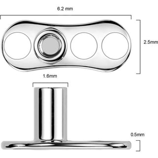 Titanium Dermal Anchor dermal anchor base 3 holes
