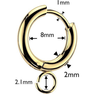 Hoop Earring o-ring for charms 1 pair Clicker