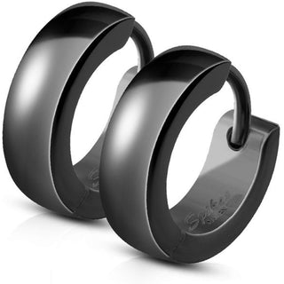 Hoop Earring 316L Huggie Earring Classic Plain Dome 1 Pair
