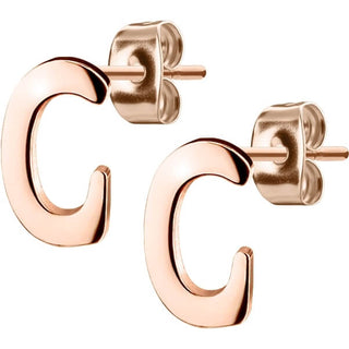 Stud Earring Letters A-Z Roségold