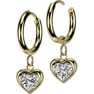 heart zirconia dangle