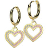 heart zirconia dangle