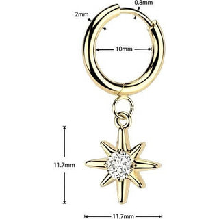 sunburst zirconia dangle