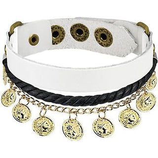 Bracelet White Coin Pendant