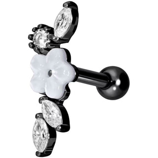 Titan Barbell Perlmutt Blume Zirkonia