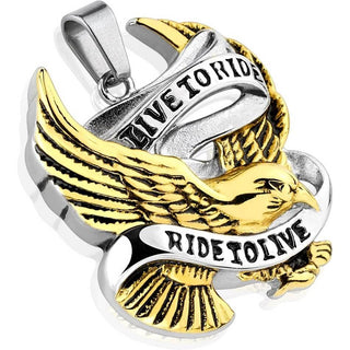 LIVE TO RIDE RIDE TO LIVE Gold Silber