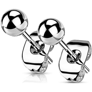 Titanium Stud Earring Titan Earring Studs Basic Ball 1 Pair