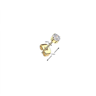 Titanium Stud Earring Titan Earring Studs Prong Setting Cubic Zirconia 1 Pair