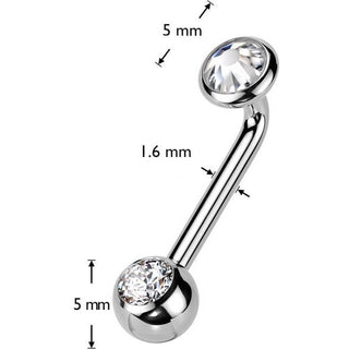 Titan Christina Piercing Zirkonia Innengewinde