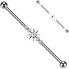 Titanium Industrial Barbell polar star zirconia Internally Threaded