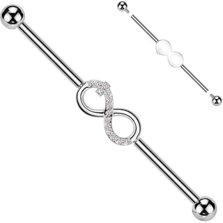 Titanium Industrial Barbell intinity zirconia Internally Threaded