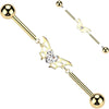 Titanium Industrial Barbell bat zirconia chain Internally Threaded