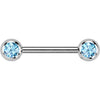 Titan Nippelpiercing Zirkona Innengewinde