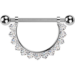 Titan Nippelpiercing Barbell Zirkonia Innengewinde