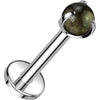 Titanium Labret Semi-Precious Stone Internally Threaded
