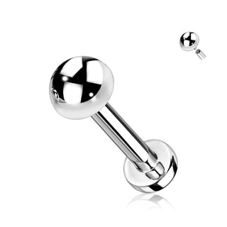 Titanium Labret Dome Internally Threaded