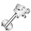 Titanium Labret elephant Internally Threaded