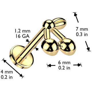 Titan Labret Kirschen Innengewinde