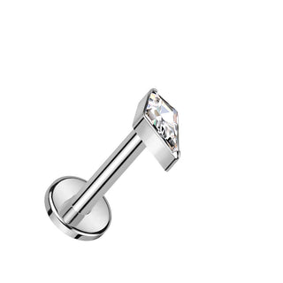 Titan Labret Diamanten Form Zirkonia Innengewinde