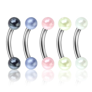 Augenbrauenpiercing Perlen, 5 Stück