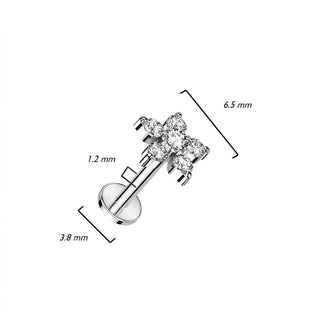 Labret Set Zirconia, 3  pieces