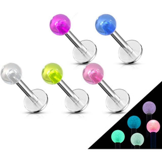 Labret Glow in the Dark, 5 Stück