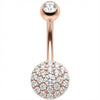 Bauchnabelpiercing Runde Kristall Pave Scheibe